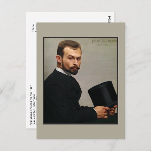 Felix Jasinski Holding Pet van Vallotton Briefkaart (Voorkant / Achterkant)