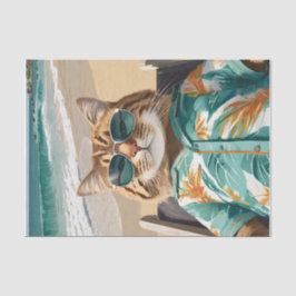 Felix Kicking Back, Maine Coon op het Strand Tissuepapier