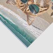 Felix Kicking Back, Maine Coon op het Strand Tissuepapier (Detail)