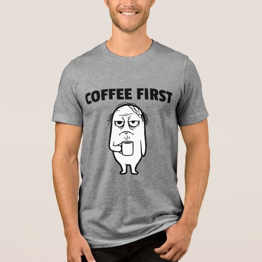 Felix koffie Tri-Blend shirt (Voorkant)