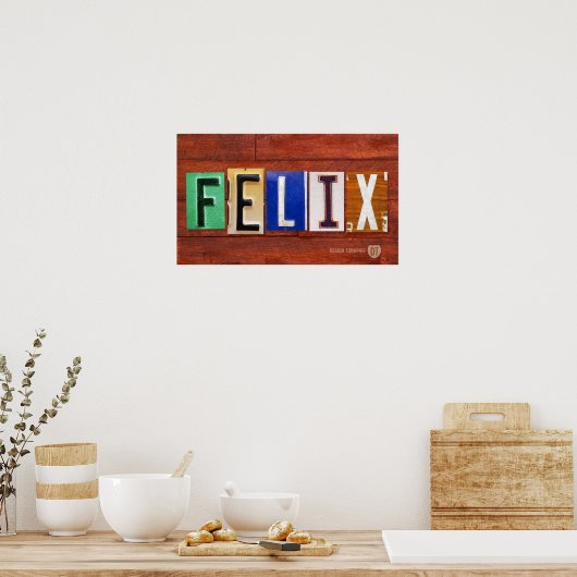 FELIX Licentie Bord Letter Name Custom Sign Poster (Keuken)