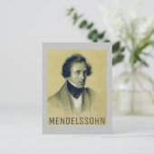Felix Mendelssohn (1834) Briefkaart (Staand voorkant)