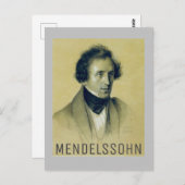 Felix Mendelssohn (1834) Briefkaart (Voorkant / Achterkant)