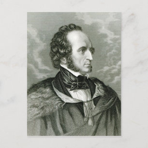 Felix Mendelssohn 2 Briefkaart