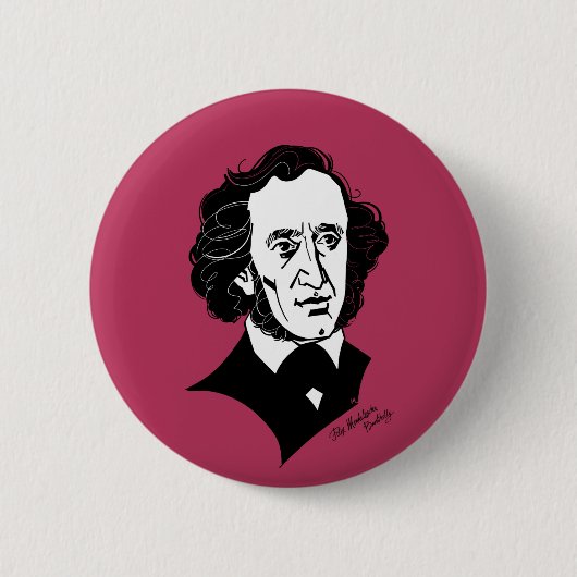 Felix Mendelssohn Bartholdy Ronde Button 5,7 Cm (Voorkant)