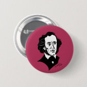Felix Mendelssohn Bartholdy Ronde Button 5,7 Cm (Voorkant /achterkant)