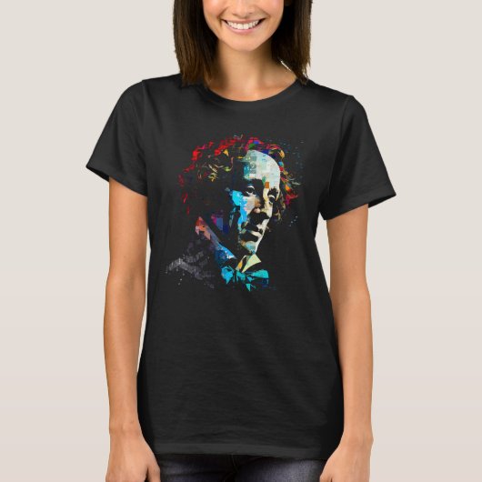 Felix Mendelssohn Music Composer Piano T-shirt (Voorkant)