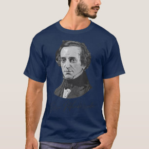 Felix Mendelssohn portret, muziekcomponist classic T-shirt