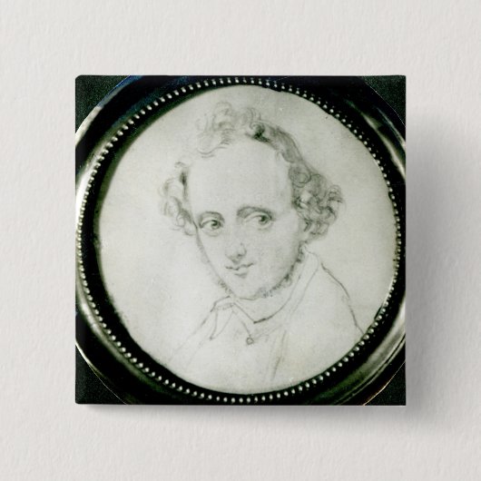 Felix Mendelssohn Vierkante Button 5,1 Cm (Voorkant)