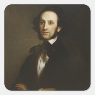 Felix Mendelssohn Vierkante Sticker