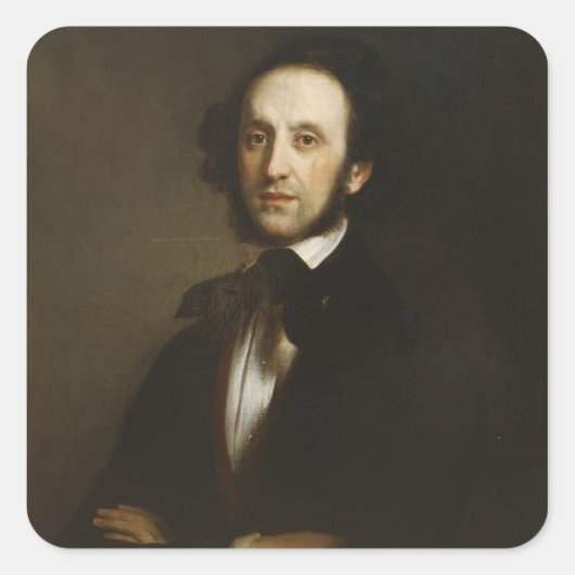 Felix Mendelssohn Vierkante Sticker (Voorkant)