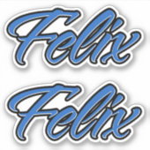 Felix Name blue Aufkleber Sticker Stickerset (Voorkant)