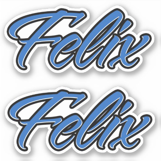 Felix Name blue Aufkleber Sticker Stickerset (Voorkant)
