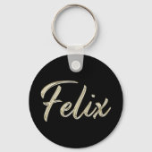 Felix Name whitegold Button Schlüsselanhänger Sleutelhanger (Voorkant)