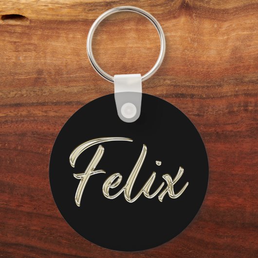 Felix Name whitegold Button Schlüsselanhänger Sleutelhanger (Voorkant)