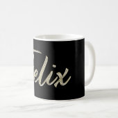 Felix Name whitegold Tasse Teetasse Kaffeetasse Koffiemok (Voorkant rechts)