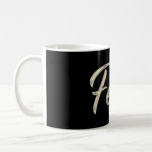 Felix Name whitegold Tasse Teetasse Kaffeetasse Koffiemok (Links)