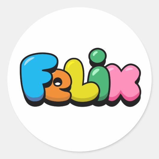 Felix Ronde Sticker (Voorkant)