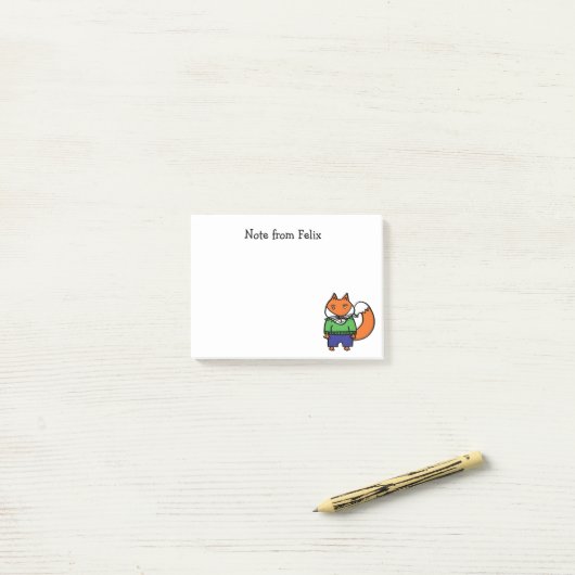 Felix the Fox Post-it® Notes (Op bureau)