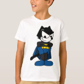 Felix the Hero - Schattige Cartoon Superhero Desig T-shirt (Voorkant)