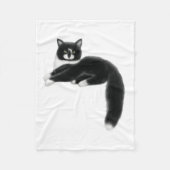 Felix the Tuxedo Cat Fleece Blanket (Voorkant)