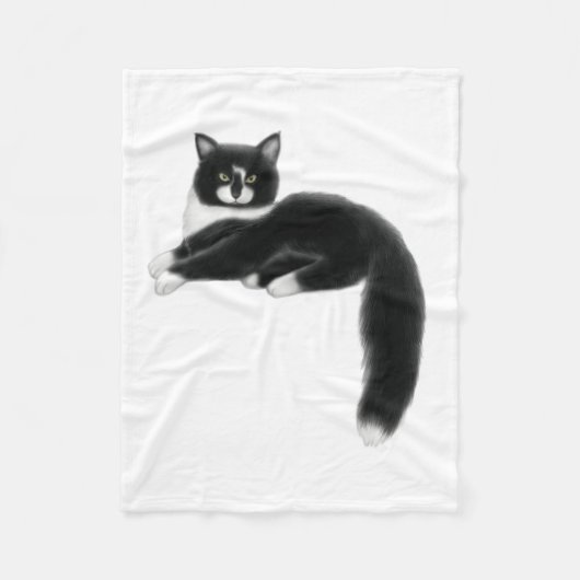 Felix the Tuxedo Cat Fleece Blanket Deken (Voorkant)