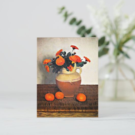 Felix Vallotton art, Marigolds en Tangerines Briefkaart (Staand voorkant)