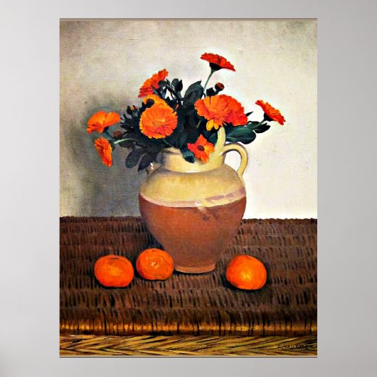Felix Vallotton art, Marigolds en Tangerines Poster (Voorkant)