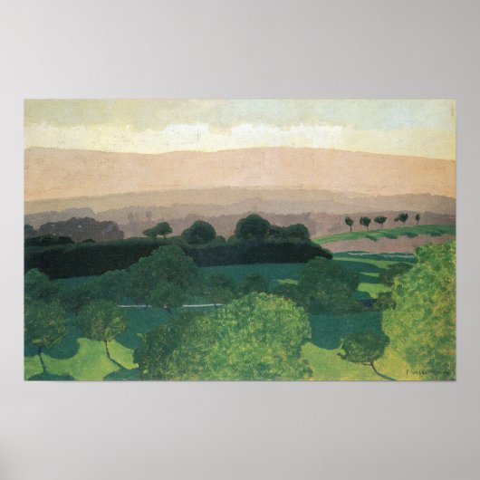 Felix Vallotton-Landschap in Romanel Poster (Voorkant)
