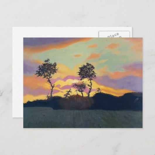 Felix Vallotton - Landschap op Sunset Briefkaart (Voorkant / Achterkant)