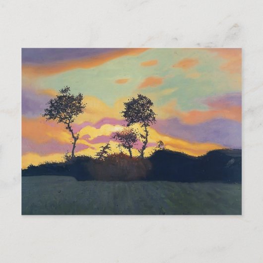 Felix Vallotton - Landschap op Sunset Briefkaart (Voorkant)