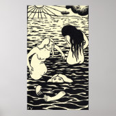 Felix Vallotton - Les trois baigneuses Poster (Voorkant)