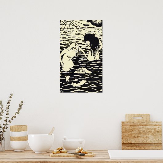 Felix Vallotton - Les trois baigneuses Poster (Keuken)