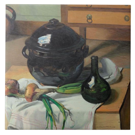 Felix Vallotton, Ognons et Soupere, Tegeltje (Voorkant)