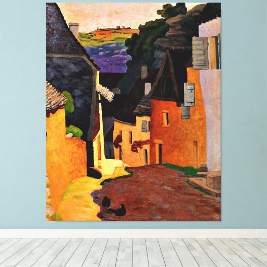 Felix Vallotton - Rocamadour Landscape Canvas Afdruk (Insitu (Houten vloer))