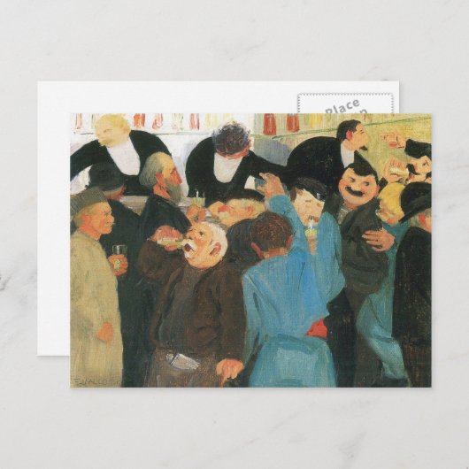 Felix Vallotton - The bistro Briefkaart (Voorkant / Achterkant)