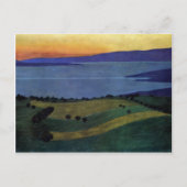 Felix Vallotton-The Lake Leman, effect van de avon Briefkaart (Voorkant)