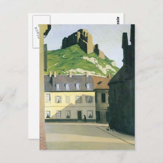 Felix Vallotton - Town square in Andlys Briefkaart (Voorkant / Achterkant)