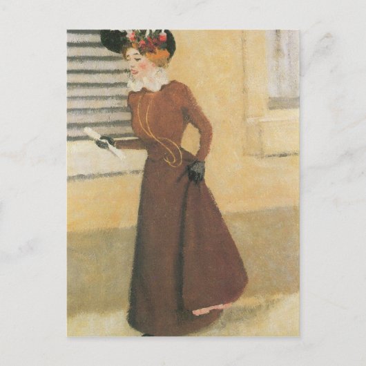 Felix Vallotton - Vrouw met pet Briefkaart (Voorkant)
