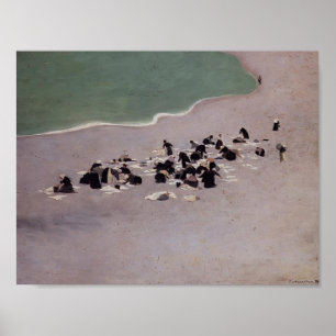 Felix Vallotton-Washerwomen at Etretat Poster