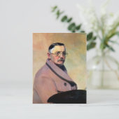 Felix Vallotton - Zelfportret met kleedgans Briefkaart (Staand voorkant)