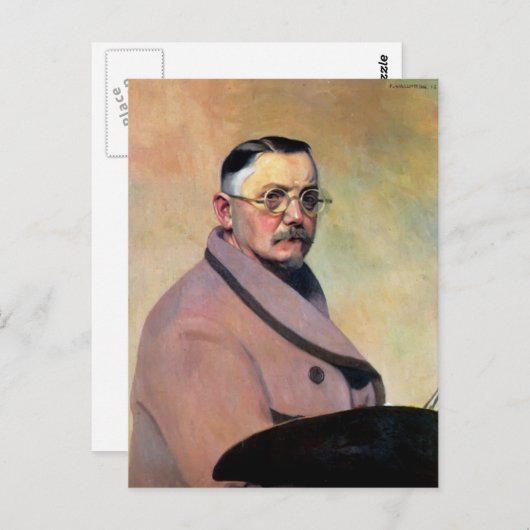 Felix Vallotton - Zelfportret met kleedgans Briefkaart (Voorkant / Achterkant)