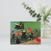 Felix Vallotton : Zwemelen in Etretat Briefkaart (Staand voorkant)