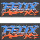 Felix Vorname Name Graffiti Aufkleber Sticker (Voorkant)