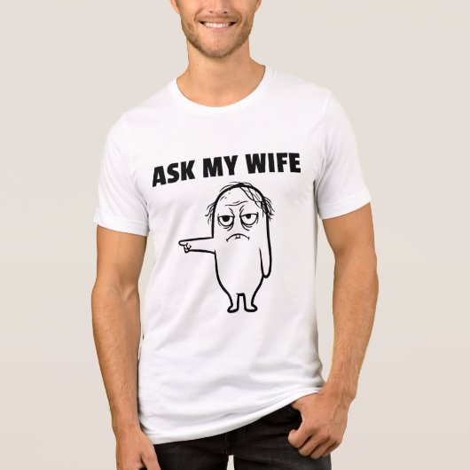 Felix VRAAG HET MIJN VROUW Tri-Blend Shirt (Voorkant)
