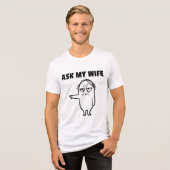 Felix VRAAG HET MIJN VROUW Tri-Blend Shirt (Voorkant volledig)