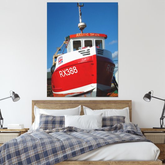 Felixstowe Boat Canvas Afdruk (Insitu (Slaapkamer))