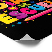 Feliz 100 Diaz de Escuela 100e dag School Spaans Poster (Hoek)