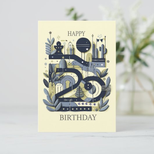 ¡Feliz 20 cumpleaños! (Staand voorkant)