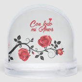 Feliz aniversario bombon Snow Wereldbol Sneeuwbol (Achterkant)